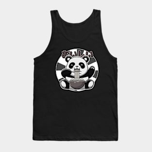 Panda Eating Ramen Tank Top